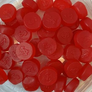 Zachary Cherry Juju Coins Old Fashioned Red Chewy Candy 5lb Bag Bulk